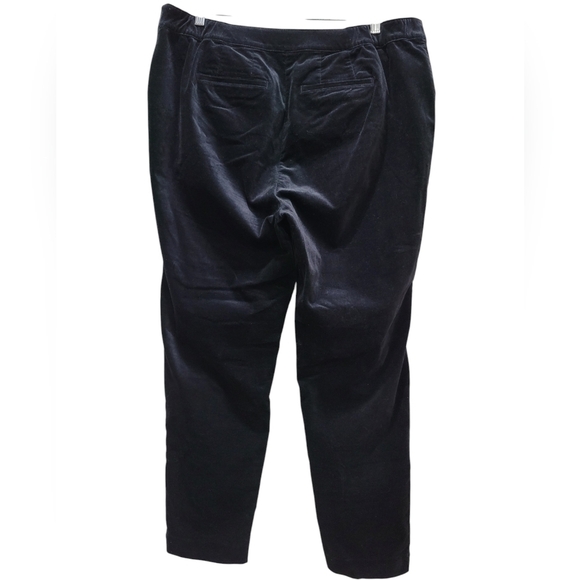 Sz 16 J. JILL Velour Black 4 Pocket Straight Leg Pull On Dress Pants - Picture 3 of 5